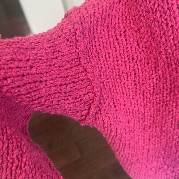 Anthropologie Cropped Notched Collar Sweater S - Picture 2 of 8